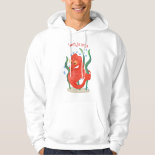Cute pygmy seahorse cartoon hoodie