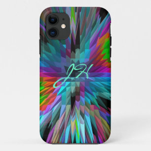 Cute Pyramids patterns & Monogram iPhone 11 Case