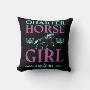 Cute Quarter Horse Girl   Cushion