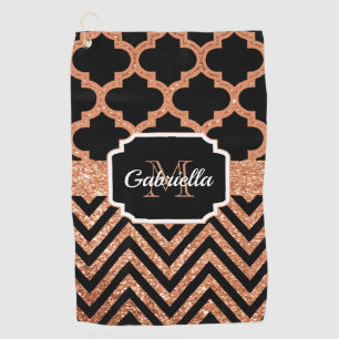 Cute Quatrefoil Golf Towel