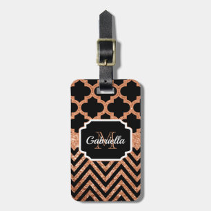 Cute Quatrefoil Luggage Tag