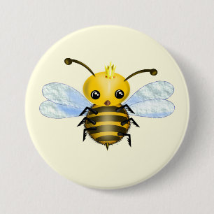 Cute Queen Bee 7.5 Cm Round Badge