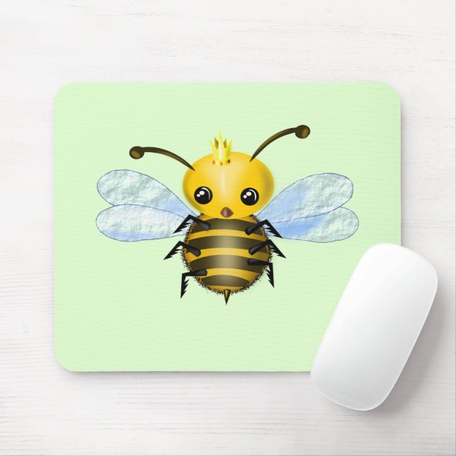 Cute Queen Bee Mouse Pad (With Mouse)