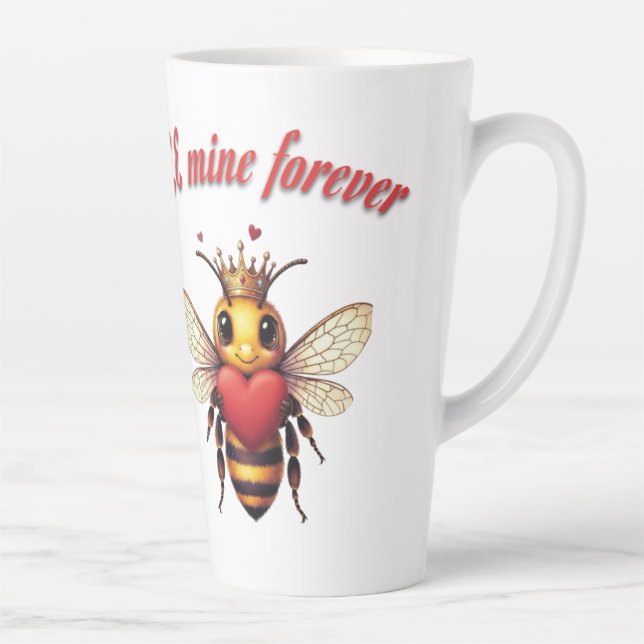 cute queen bee valentine latte mug (Right)