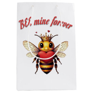 cute queen bee valentine medium gift bag