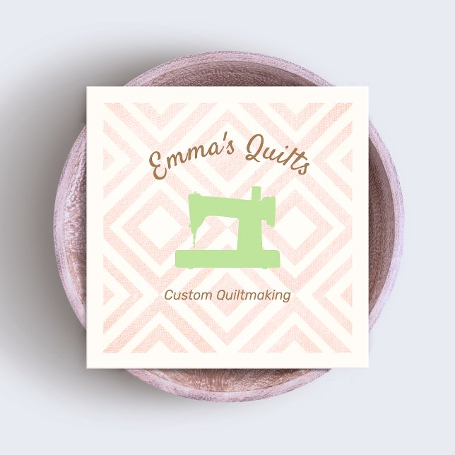 Cute Quilter Pattern Sewing Machine  Calling Card (Creator Uploaded)