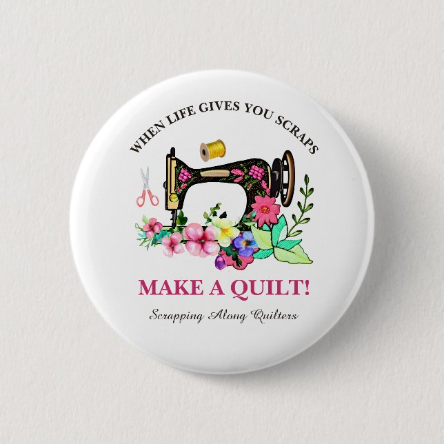 Cute Quilters Group Custom 6 Cm Round Badge (Front)