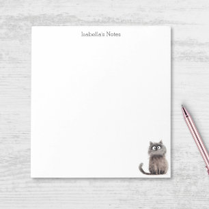 Cute Quirky Cat Personalised Notepad