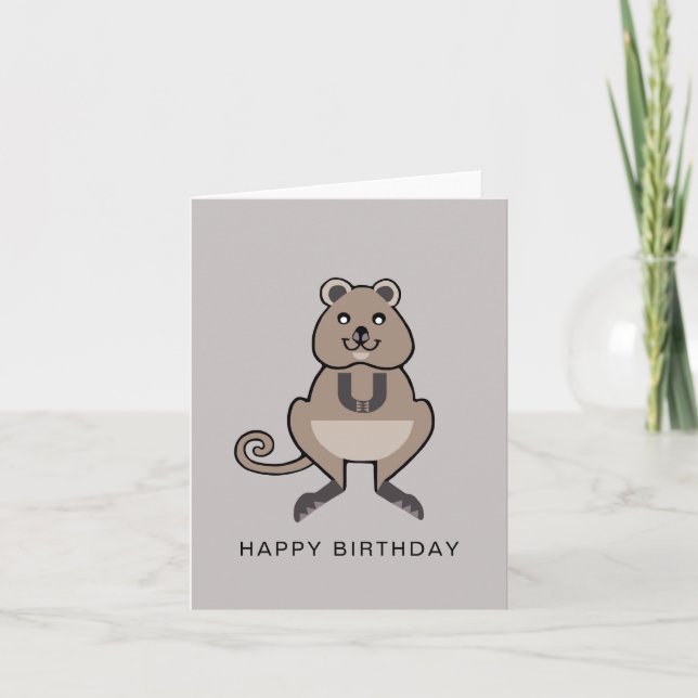  Cute QUOKKA- Aussie wildlife - Card (Front)