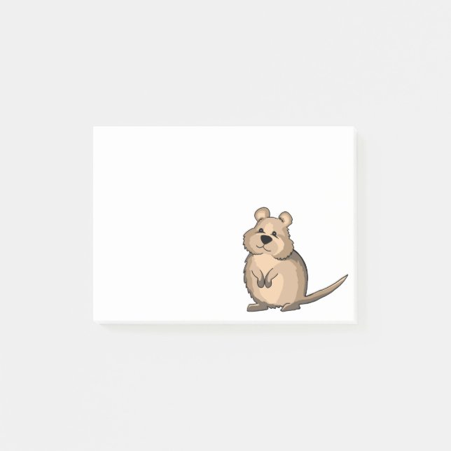 Cute Quokka Australian Marsupial Post-it Notes (Front)