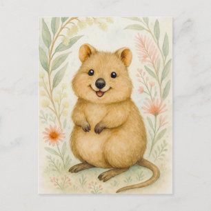 Cute Quokka Spring Summer Kangaroo Animal Postcard