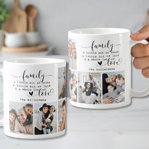 Cute Quote Custom Family 8 Photo Coffee Mug
