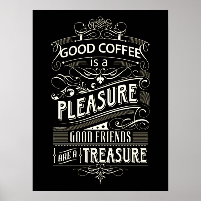 Cute Quote for Coffee Lovers Poster (Front)