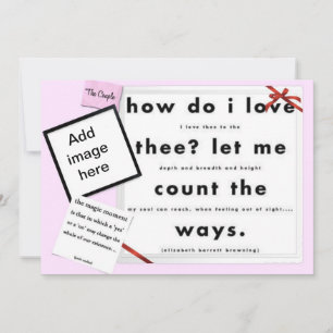 Cute Quote How Do I Love Thee Thank You Cards