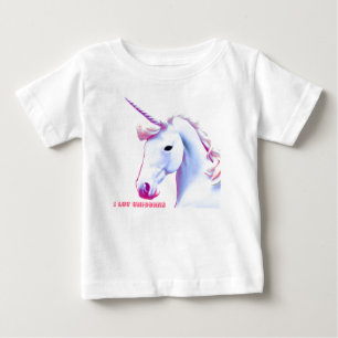Cute Quote I love Unicorns Baby T-Shirt