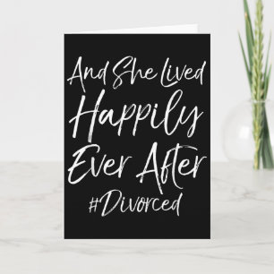 Cute Quote Womens And She Lived Haply Ever After # Card