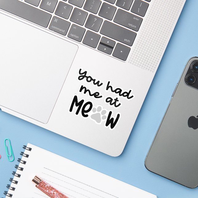 Cute Quotes Cat (Laptop w/ iPhone)