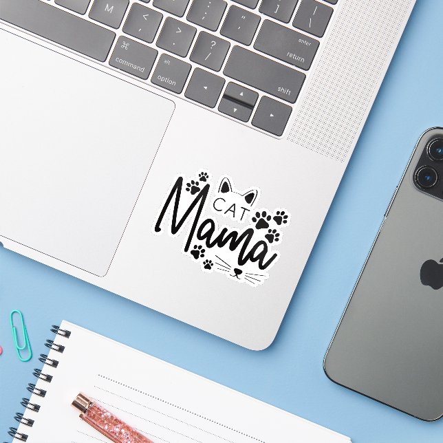 Cute Quotes Cat (Laptop w/ iPhone)