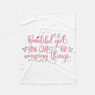 Cute Quotes For Girls Fleece Blanket