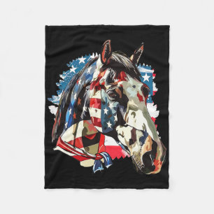 Cute Rabbit American Patriot 4th Of July Gift Love Fleece Blanket