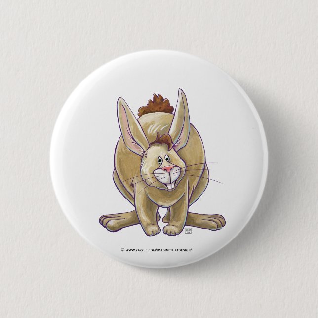 Cute Rabbit Animal Parade 6 Cm Round Badge (Front)