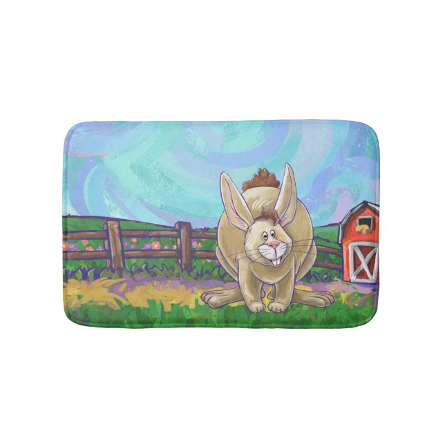 Cute Rabbit Animal Parade Bath Mat (Front)