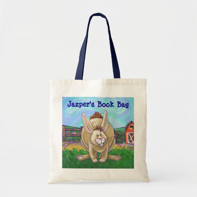 Cute Rabbit Animal Parade Book Bag (Front)