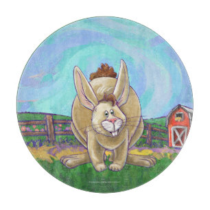 Cute Rabbit Animal Parade Cutting Board