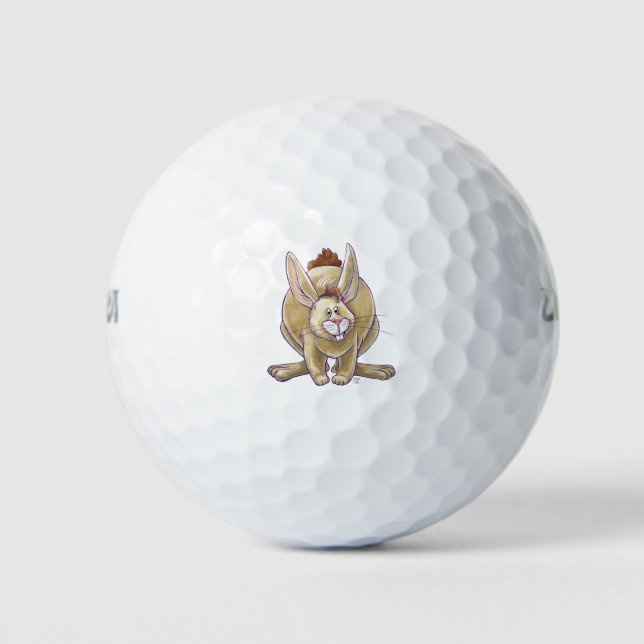 Cute Rabbit Animal Parade Golf Balls (Front)