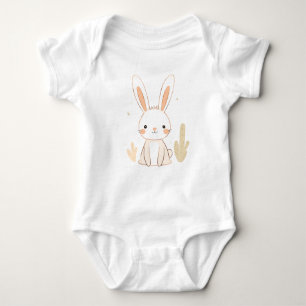 Cute Rabbit Baby Jersey Bodysuit 