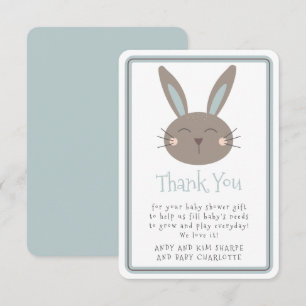 Cute Rabbit Baby Shower Thank You