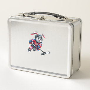 Cute Rabbit Boys Kids Men T-Shirt Metal Lunch Box