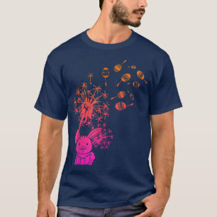 Cute Rabbit Bunny Dandelion Easter Holiday Happy E T-Shirt