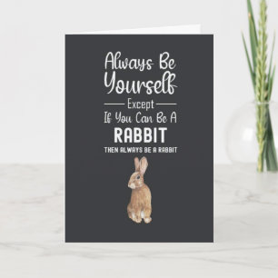 Cute Rabbit Cards Bunny Funny Humour Cartoon Anima