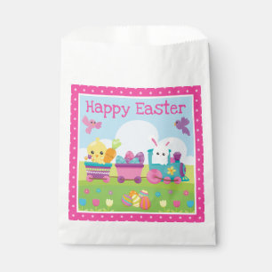 Cute Rabbit, Chick & Chocolate Eggs Train Easter  Favour Bag