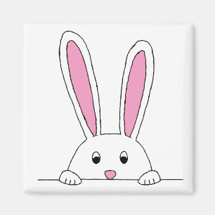 Cute Rabbit Clipart Peaking Cute Animals Bunny Magnet