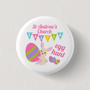 Cute Rabbit Easter Egg Hunt 3 Cm Round Badge