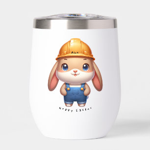 Cute Rabbit Engineer Hoppy Easter Custom Name