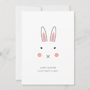 Cute Rabbit Face Easter Card