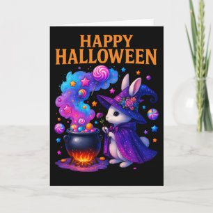 Cute Rabbit Halloween Greetings Card