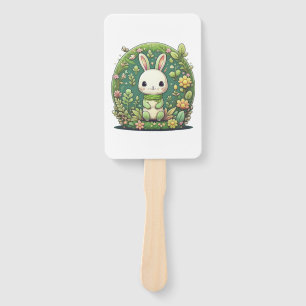 Cute rabbit hand fan