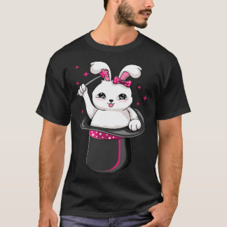 Cute Rabbit In A Hat  Magician Performer Illusioni T-Shirt