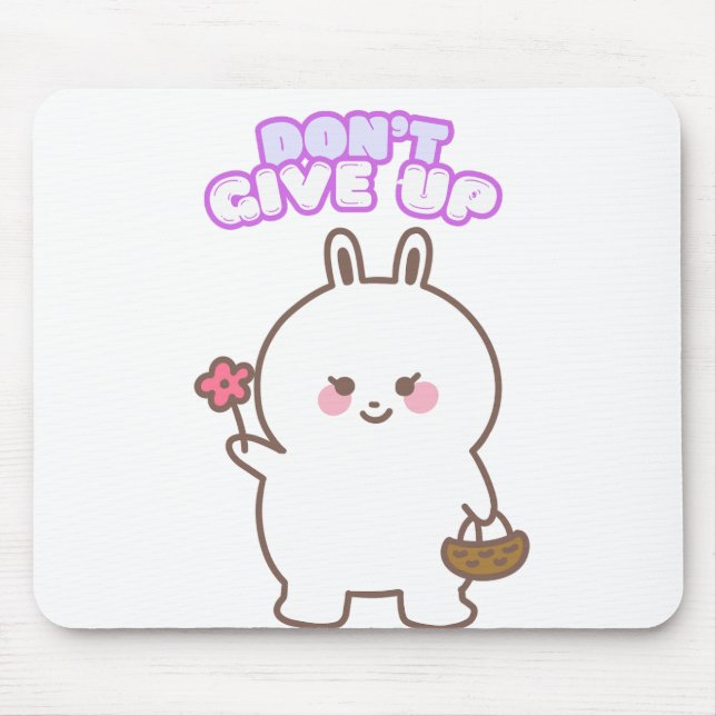 Cute Rabbit Mouse Pad (Front)