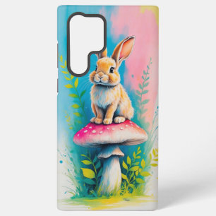 Cute Rabbit on Mushroom Colourful Animal Samsung Galaxy Case