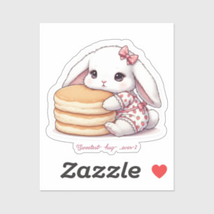 Cute Rabbit & Pancake - Adorable Breakfast Sweet