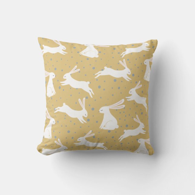 Cute Rabbit Pattern Design Cushion (Front)