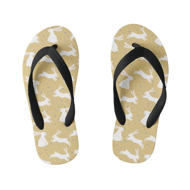 Cute Rabbit Pattern Design Kid's Thongs (Footbed)