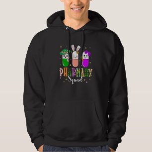 Cute Rabbit Pharmacy Squad Nurse Bunny Ears Happy Hoodie