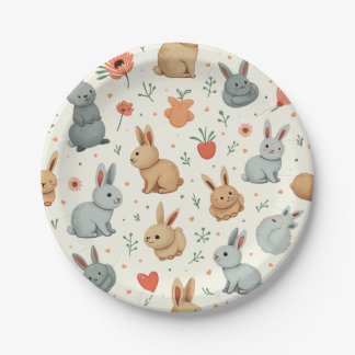 cute rabbit plate
