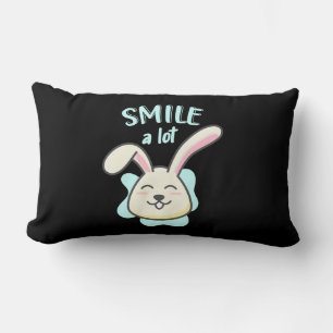 Cute Rabbit Smile A Lot Lumbar Cushion